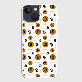Чехол для iPhone 13 mini с принтом Узор и биткоина | Pattern в городе Новоалтайск,  |  | Тематика изображения на принте: binance | bitcoin | blockchain | btc | crypto | dogecoin | ethereum | tether | xrp | бинанс | блокчейн | валюта | деньги | доге | криптовалюта | майнер | майнинг | монеты | паттерн | цифровая валюта | цифровое золото | эфир