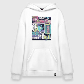 Худи SuperOversize хлопок с принтом Vaporwave Anime - Call me в городе Новоалтайск, 70% хлопок, 30% полиэстер, мягкий начес внутри | карман-кенгуру, эластичная резинка на манжетах и по нижней кромке, двухслойный капюшон
 | art | hp mp | japan | japanese | love | social life | tokyo | аниме | арт | вапорвейв | девочка из манги | здоровье | комиксы | любовь | мана | манга | паровая волна | персонаж аниме | рисунок в стиле аниме | социализация