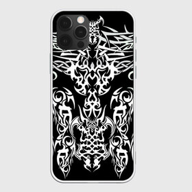 Чехол для iPhone 12 Pro Max с принтом ТАТУ ЧЕРНО БЕЛОЕ УЗОР в городе Новоалтайск, Силикон |  | готы | рок | тату | трайбл | узор | черно белое