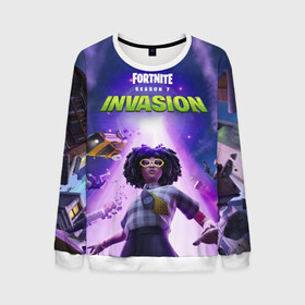 Мужской свитшот 3D с принтом FORTNITE 7 СЕЗОН 2 ЧАСТЬ в городе Новоалтайск, 100% полиэстер с мягким внутренним слоем | круглый вырез горловины, мягкая резинка на манжетах и поясе, свободная посадка по фигуре | 2 chapter | 2 часть | 7 season | 7 сезон | fortnite | invasion | вторжение | новый | сезон | фортнайт