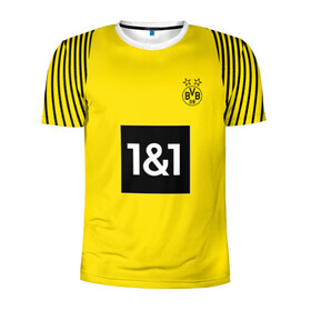 Мужская футболка 3D спортивная с принтом BORUSSIA DORTMUND БОРУССИЯ в городе Новоалтайск, 100% полиэстер с улучшенными характеристиками | приталенный силуэт, круглая горловина, широкие плечи, сужается к линии бедра | borussia | champions | dortmund | football | haaland | soccer | uefa | world cup | боруссия | боруссия дортмунд | дортмунд | лига чемпионов | форма | формы | футбол | холанд | холланд | хооланд