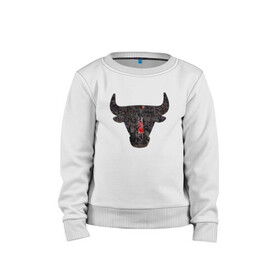 Детский свитшот хлопок с принтом Bulls - Jordan в городе Новоалтайск, 100% хлопок | круглый вырез горловины, эластичные манжеты, пояс и воротник | basketball | bulls | chicago | game | jordan | michael | nba | sport | streetball | баскетбол | баскетболист | буллс | джордан | игра | игрок | майкл | мяч | нба | спорт | стритбол | тренер | чикаго