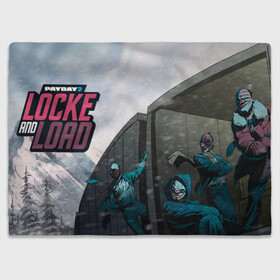 Плед 3D с принтом Locke and load в городе Новоалтайск, 100% полиэстер | закругленные углы, все края обработаны. Ткань не мнется и не растягивается | game | games | pay day | payday | бандиты | грабители | зфн вфн | игра | игры | пэй дэй