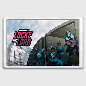 Магнит 45*70 с принтом Locke and load в городе Новоалтайск, Пластик | Размер: 78*52 мм; Размер печати: 70*45 | game | games | pay day | payday | бандиты | грабители | зфн вфн | игра | игры | пэй дэй