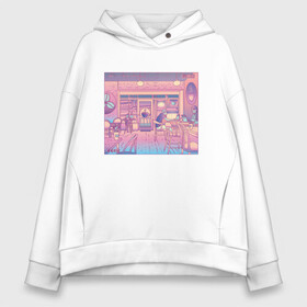 Женское худи Oversize хлопок с принтом Vaporwave Coffee Shop в городе Новоалтайск, френч-терри — 70% хлопок, 30% полиэстер. Мягкий теплый начес внутри —100% хлопок | боковые карманы, эластичные манжеты и нижняя кромка, капюшон на магнитной кнопке | art | bar | camera | digital life | japan | japanese | pink art | record | social life | tokyo | vhs | window | windows | аниме | арт | бар | вапорвейв | запись | иллюстрация | камера | комиксы | кофе | кофейня | кофешоп | манга | окно | парова