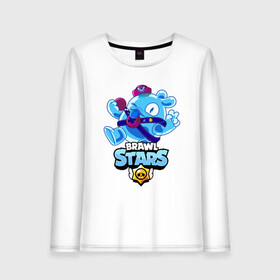 Женский лонгслив хлопок с принтом SQUEAK BRAWL STARS СКВИК в городе Новоалтайск, 100% хлопок |  | belle | brawl stars | kids | squeak | белль | бравл старс | бравлеры | детские игры | детям | логотипы игр | мифический боец | морской бравлер | персонажи игр | сквик | скуик