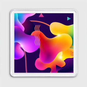 Магнит 55*55 с принтом Rainbow T-Shirt в городе Новоалтайск, Пластик | Размер: 65*65 мм; Размер печати: 55*55 мм | colorful | rainbow | градиент | иллюстрация | линии