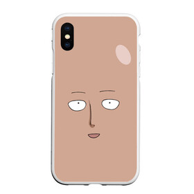 Чехол для iPhone XS Max матовый с принтом Сайтама One-Punch Man в городе Новоалтайск, Силикон | Область печати: задняя сторона чехла, без боковых панелей | Тематика изображения на принте: one punch man | аниме | лицо | приколы | сайтама | удар