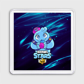 Магнит 55*55 с принтом SQUEAK BRAWL STARS СКВИК в городе Новоалтайск, Пластик | Размер: 65*65 мм; Размер печати: 55*55 мм | Тематика изображения на принте: belle | brawl stars | kids | squeak | белль | бравл старс | бравлеры | детские игры | детям | логотипы игр | мифический боец | морской бравлер | персонажи игр | сквик | скуик