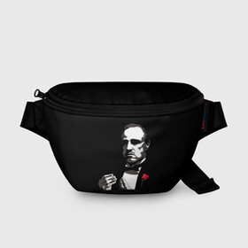 Поясная сумка 3D с принтом Крёстный Отец | The Godfather в городе Новоалтайск, 100% полиэстер | плотная ткань, ремень с регулируемой длиной, внутри несколько карманов для мелочей, основное отделение и карман с обратной стороны сумки застегиваются на молнию | corleone | dad | don | father | gangster | godfather | mafia | rose | the | vito | вито | гангстер | дон | корлеоне | крёстный | криминал | мафиози | мафиозник | мафия | отец | роза