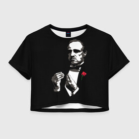 Женская футболка Crop-top 3D с принтом Крёстный Отец | The Godfather в городе Новоалтайск, 100% полиэстер | круглая горловина, длина футболки до линии талии, рукава с отворотами | corleone | dad | don | father | gangster | godfather | mafia | rose | the | vito | вито | гангстер | дон | корлеоне | крёстный | криминал | мафиози | мафиозник | мафия | отец | роза