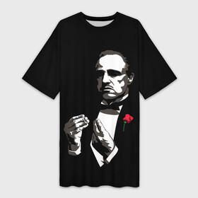 Платье-футболка 3D Крёстный Отец | The Godfather: в городе Новоалтайск, | | corleone | dad | don | father | gangster | godfather | mafia | rose | the | vito | вито | гангстер | дон | корлеоне | крёстный | криминал | мафиози | мафиозник | мафия | отец | роза