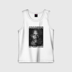 Детская майка хлопок с принтом Greatest Of All Time в городе Новоалтайск,  |  | basketball | bulls | chicago | game | jordan | michael | nba | sport | streetball | баскетбол | баскетболист | буллс | джордан | игра | игрок | майкл | мяч | нба | спорт | стритбол | тренер | чикаго