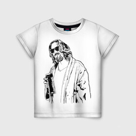 Детская футболка 3D с принтом Большой Лебовски Big Lebowski в городе Новоалтайск, 100% гипоаллергенный полиэфир | прямой крой, круглый вырез горловины, длина до линии бедер, чуть спущенное плечо, ткань немного тянется | abide | big | dude | jeff | lebowski | the | большой | лебовски | фильм | чувак