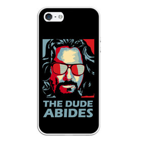 Чехол для iPhone 5/5S матовый с принтом The Dude Abides (Лебовски) в городе Новоалтайск, Силикон | Область печати: задняя сторона чехла, без боковых панелей | abide | big | dude | jeff | lebowski | the | большой | лебовски | фильм | чувак