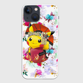 Чехол для iPhone 13 mini с принтом Пикачу   Гейша в городе Новоалтайск,  |  | anime | picachu | pikachu | аниме | милый | пика | пикачу | покебол | покемон