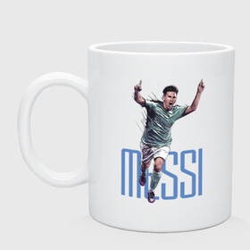 Кружка керамическая с принтом Lionel Messi в городе Новоалтайск, керамика | объем — 330 мл, диаметр — 80 мм. Принт наносится на бока кружки, можно сделать два разных изображения | barcelona | forward | lionel messi | star | барселона | звезда | лионель месси | форвард