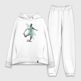 Женский костюм хлопок Oversize с принтом Ronaldo в городе Новоалтайск,  |  | celebrity | football | forward | ronaldo | star | звезда | знаменитость | роналду | форвард | футбол