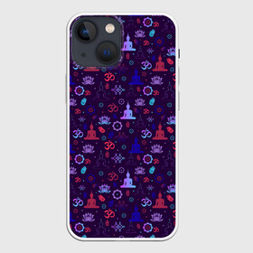 Чехол для iPhone 13 mini с принтом Нирвана в городе Новоалтайск,  |  | аум | будда | буддист | веган | герметизм | индиго | инь янь | йога | каббала | лотос | магия | мантра | медитация | мистик | нирвана | ом | посвящённый | просветление | санскрит | суфизм | тайна