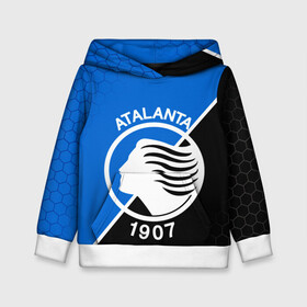 Детская толстовка 3D с принтом FC ATALANTA / ФК АТАЛАНТА  в городе Новоалтайск, 100% полиэстер | двухслойный капюшон со шнурком для регулировки, мягкие манжеты на рукавах и по низу толстовки, спереди карман-кенгуру с мягким внутренним слоем | atalanta bergamasca calcio | fifa | football | football club. | sport | uefa | английская премьер лига | аталанта | лига финал | матч | спорт | уефа | финал | фифа | футбол | футбольный клуб