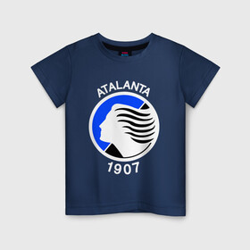 Детская футболка хлопок с принтом FC ATALANTA / ФК АТАЛАНТА в городе Новоалтайск, 100% хлопок | круглый вырез горловины, полуприлегающий силуэт, длина до линии бедер | atalanta bergamasca calcio | fifa | football | football club. | sport | uefa | английская премьер лига | аталанта | лига финал | матч | спорт | уефа | финал | фифа | футбол | футбольный клуб