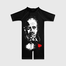 Детский купальный костюм 3D с принтом The Godfather / Крестный отец в городе Новоалтайск, Полиэстер 85%, Спандекс 15% | застежка на молнии на спине | corleone | gotfather | the godfather | vito andolini corleone | дон вито корлеоне | карлеоне | крестный отец | мафия | старые фильмы | татталья