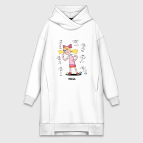 Платье-худи хлопок с принтом Hey Arnold | Helga в городе Новоалтайск,  |  | cecile | helga | hey arnold | imitated | pataki | патаки | подражала | сесиль | хельга | эй арнольд