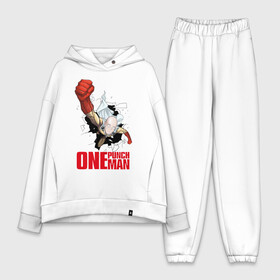 Женский костюм хлопок Oversize с принтом ONE PUNCH MAN в городе Новоалтайск,  |  | anime | fight | hammer | japan | man | manga | ninja | one | punch | saitama | аниме | боец | кулак | манга | мультфильм | ниндзя | сайтама | япония