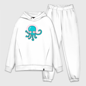 Мужской костюм хлопок OVERSIZE с принтом Осьминог в городе Новоалтайск,  |  | cute | octopus | милый | морское | осьминог | осьминожка | паттерн | тентакли | щупальца