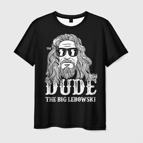 Мужская футболка 3D с принтом Dude the Big Lebowski в городе Новоалтайск, 100% полиэфир | прямой крой, круглый вырез горловины, длина до линии бедер | dude | jeff bridges | the big lebowski | блики | большой лебовский | джефф бриджес | молния | фильм | чувак