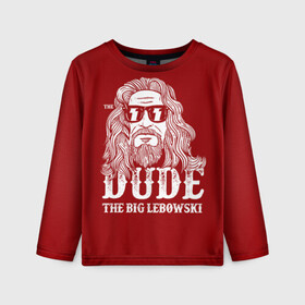 Детский лонгслив 3D с принтом Dude the Big Lebowski в городе Новоалтайск, 100% полиэстер | длинные рукава, круглый вырез горловины, полуприлегающий силуэт
 | dude | jeff bridges | the big lebowski | блики | большой лебовский | джефф бриджес | молния | фильм | чувак