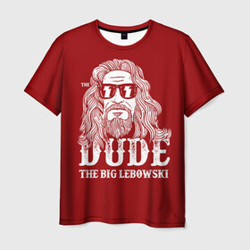 Мужская футболка 3D с принтом Dude the Big Lebowski в городе Новоалтайск, 100% полиэфир | прямой крой, круглый вырез горловины, длина до линии бедер | dude | jeff bridges | the big lebowski | блики | большой лебовский | джефф бриджес | молния | фильм | чувак