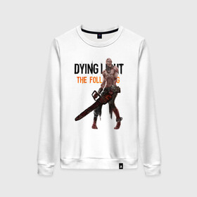 Женский свитшот хлопок с принтом Dying light Зараженный в городе Новоалтайск, 100% хлопок | прямой крой, круглый вырез, на манжетах и по низу широкая трикотажная резинка  | dying light | аномалия | зараженный | монстр | мутант | ужасы | урод | хоррор