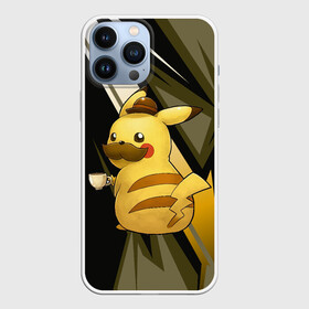 Чехол для iPhone 13 Pro Max с принтом Пикачу детектив в городе Новоалтайск,  |  | anime | picachu | pikachu | аниме | милый | пика | пикачу | покебол | покемон