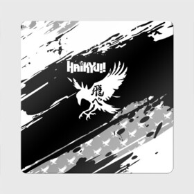 Магнит виниловый Квадрат с принтом Haikyuu!! Ворон иероглиф в городе Новоалтайск, полимерный материал с магнитным слоем | размер 9*9 см, закругленные углы | Тематика изображения на принте: anime | haikyu | haikyuu | karasuno | аниме | волейбол | ворон | кагеяма | карасуно | кей | кенма | козуме | куроо | маленький гигант | манга | мяч | некома | ойкава | сатори | сёё | тендо | тобио | тоору | хайкью | хината