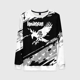 Женский свитшот 3D с принтом Haikyuu!! Ворон иероглиф в городе Новоалтайск, 100% полиэстер с мягким внутренним слоем | круглый вырез горловины, мягкая резинка на манжетах и поясе, свободная посадка по фигуре | anime | haikyu | haikyuu | karasuno | аниме | волейбол | ворон | кагеяма | карасуно | кей | кенма | козуме | куроо | маленький гигант | манга | мяч | некома | ойкава | сатори | сёё | тендо | тобио | тоору | хайкью | хината