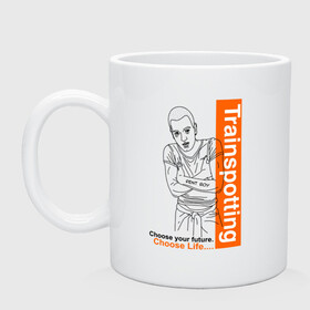 Кружка керамическая с принтом Trainspotting Выбери жизнь арт в городе Новоалтайск, керамика | объем — 330 мл, диаметр — 80 мм. Принт наносится на бока кружки, можно сделать два разных изображения | art | change your future | choose life | logo | macgregor | quote | rent | trainspotting merch | бойл | денни бойл | джонни ли миллер | дэнни | ирвин уэлш | лого | макгрегор | на игле | на игле мерч | псих | рент бой | рисунок | рыжий | фильм 