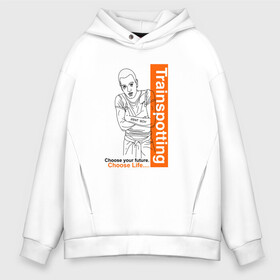 Мужское худи Oversize хлопок с принтом Trainspotting Выбери жизнь арт в городе Новоалтайск, френч-терри — 70% хлопок, 30% полиэстер. Мягкий теплый начес внутри —100% хлопок | боковые карманы, эластичные манжеты и нижняя кромка, капюшон на магнитной кнопке | Тематика изображения на принте: art | change your future | choose life | logo | macgregor | quote | rent | trainspotting merch | бойл | денни бойл | джонни ли миллер | дэнни | ирвин уэлш | лого | макгрегор | на игле | на игле мерч | псих | рент бой | рисунок | рыжий | фильм 