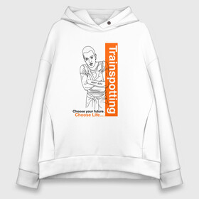 Женское худи Oversize хлопок с принтом Trainspotting Выбери жизнь арт в городе Новоалтайск, френч-терри — 70% хлопок, 30% полиэстер. Мягкий теплый начес внутри —100% хлопок | боковые карманы, эластичные манжеты и нижняя кромка, капюшон на магнитной кнопке | art | change your future | choose life | logo | macgregor | quote | rent | trainspotting merch | бойл | денни бойл | джонни ли миллер | дэнни | ирвин уэлш | лого | макгрегор | на игле | на игле мерч | псих | рент бой | рисунок | рыжий | фильм 