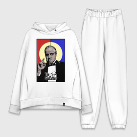Женский костюм хлопок Oversize с принтом Крестный отец в городе Новоалтайск,  |  | corleone | gotfather | the godfather | vito andolini corleone | дон вито корлеоне | карлеоне | крестный отец | мафия | старые фильмы | татталья