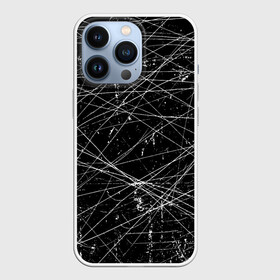 Чехол для iPhone 13 Pro с принтом ГРАНЖ  GRUNGE ЧБ в городе Новоалтайск,  |  | grunge | tegunvteg | гранж | линии | полосы | потертости | текстура