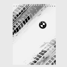 Скетчбук с принтом BMW ПРОТЕКТОР ШИН в городе Новоалтайск, 100% бумага
 | 48 листов, плотность листов — 100 г/м2, плотность картонной обложки — 250 г/м2. Листы скреплены сверху удобной пружинной спиралью | Тематика изображения на принте: bmw | tegunvteg | авто | автомобиль | бмв | логотип | марка | машина | модель | протектор | следы | шины