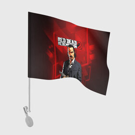 Флаг для автомобиля с принтом Rockstar Games в городе Новоалтайск, 100% полиэстер | Размер: 30*21 см | game | red dead | red dead redemption 2 | redemption 2 | rockstar games | бандиты | дикий запад | игры | ковбои | оружие
