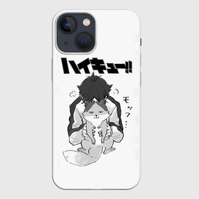 Чехол для iPhone 13 mini с принтом Haikyu Кошка Некома в городе Новоалтайск,  |  | anime | haikyu | haikyuu | ics | manga | neko | nekoma high | toritsu nekoma | аниме | волейбол | волейбольный клуб | ворон | иероглифы | кот | манга | мозаика | мяч | нога | средняя школа | старшая некома | хаику | хаикую