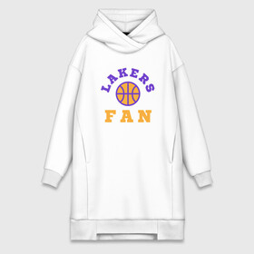 Платье-худи хлопок с принтом Lakers Fan в городе Новоалтайск,  |  | basketball | bryant | game | james | kobe | lakers | lebron | los angeles | nba | sport | streetball | баскетбол | баскетболист | брайант | джеймс | игра | игрок | коби | леброн | лейкерс | лос анджелес | мяч | нба | спорт | стритбол