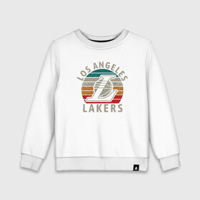 Детский свитшот хлопок с принтом Los Angeles Lakers в городе Новоалтайск, 100% хлопок | круглый вырез горловины, эластичные манжеты, пояс и воротник | basketball | bryant | game | james | kobe | lakers | lebron | los angeles | nba | sport | streetball | баскетбол | баскетболист | брайант | джеймс | игра | игрок | коби | леброн | лейкерс | лос анджелес | мяч | нба | спорт | стритбол