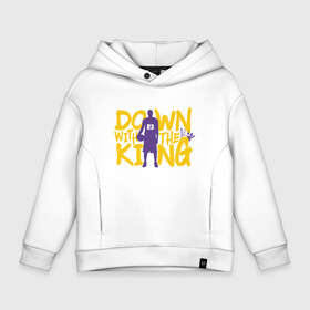 Детское худи Oversize хлопок с принтом Down With The King в городе Новоалтайск, френч-терри — 70% хлопок, 30% полиэстер. Мягкий теплый начес внутри —100% хлопок | боковые карманы, эластичные манжеты и нижняя кромка, капюшон на магнитной кнопке | basketball | bryant | game | james | kobe | lakers | lebron | los angeles | nba | sport | streetball | баскетбол | баскетболист | брайант | джеймс | игра | игрок | коби | леброн | лейкерс | лос анджелес | мяч | нба | спорт | стритбол