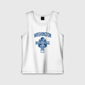 Детская майка хлопок с принтом Washington Basketball в городе Новоалтайск,  |  | basketball | game | nba | sport | streetball | washington | баскетбол | баскетболист | вашингтон | игра | игрок | мяч | нба | спорт | стритбол | тренер