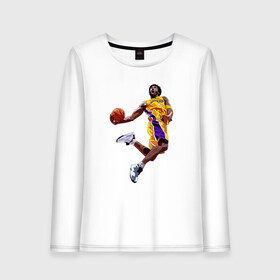 Женский лонгслив хлопок с принтом Kobe Jump в городе Новоалтайск, 100% хлопок |  | basketball | bryant | game | james | kobe | lakers | lebron | los angeles | nba | sport | streetball | баскетбол | баскетболист | брайант | джеймс | игра | игрок | коби | леброн | лейкерс | лос анджелес | мяч | нба | спорт | стритбол
