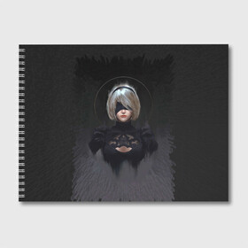 Альбом для рисования с принтом Nier 3D в городе Новоалтайск, 100% бумага
 | матовая бумага, плотность 200 мг. | 2b | 3d | automata | game | nier | robots | yorha | андроид | аниме | блондинка | воин | девушка | игра | нир | робот | экшн